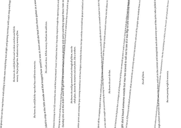 Sample spread showing unique typography.
