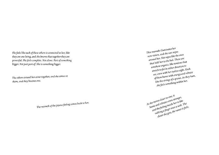 Sample spread showing unique typography.