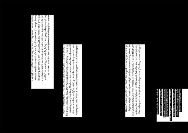Sample spread showing unique typography.